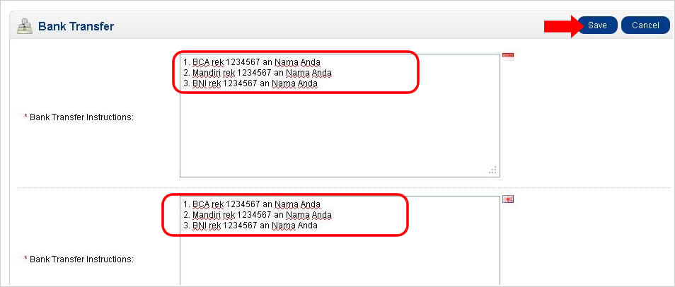 Cara Setting Metode Pembayaran Bank Transfer