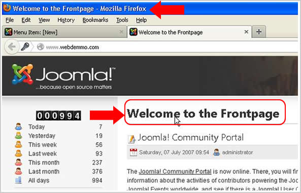 Cara Menghapus Welcome to Frontpage