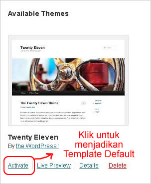cara install theme template wordpress