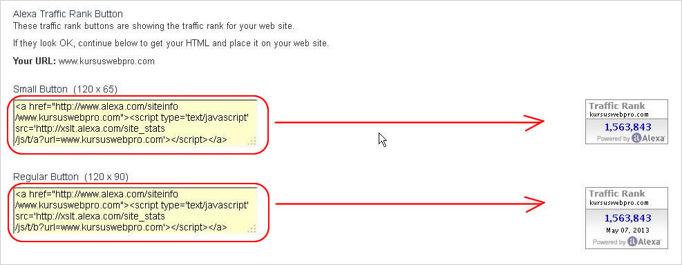 Cara Pasang Alexa widget Rank Button di Web/Blog