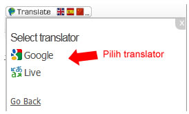 cara menambahkan widget translator ke website